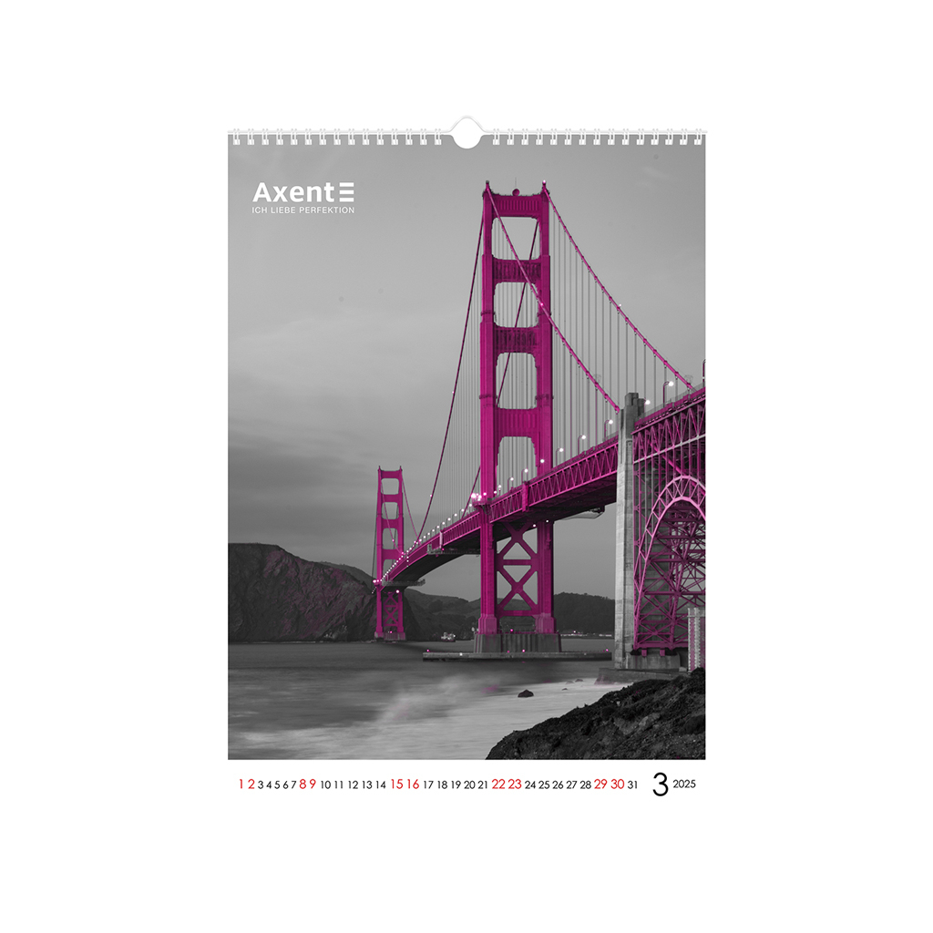 Календар Axent настінний А3 2025 рік One color art (8804-25-2-A) - зображення 4