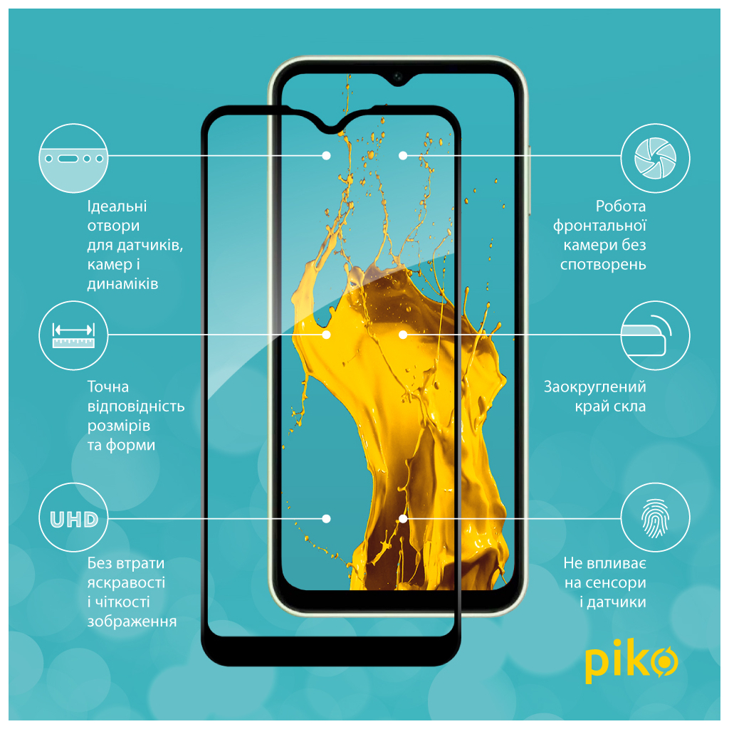 Скло захисне Piko Full Glue Samsung A15 Black (1283126583070) - зображення 2