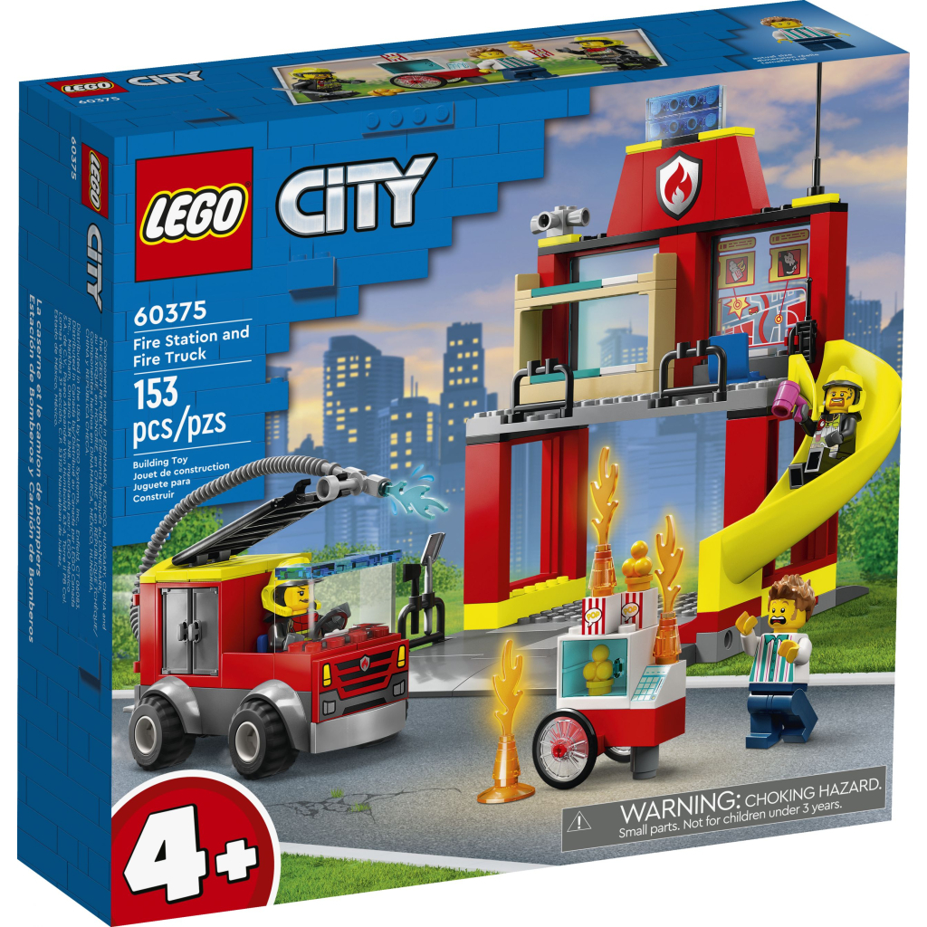 Конструктор LEGO City Пожежне депо та пожежна машина 153 деталі (60375) - зображення 1
