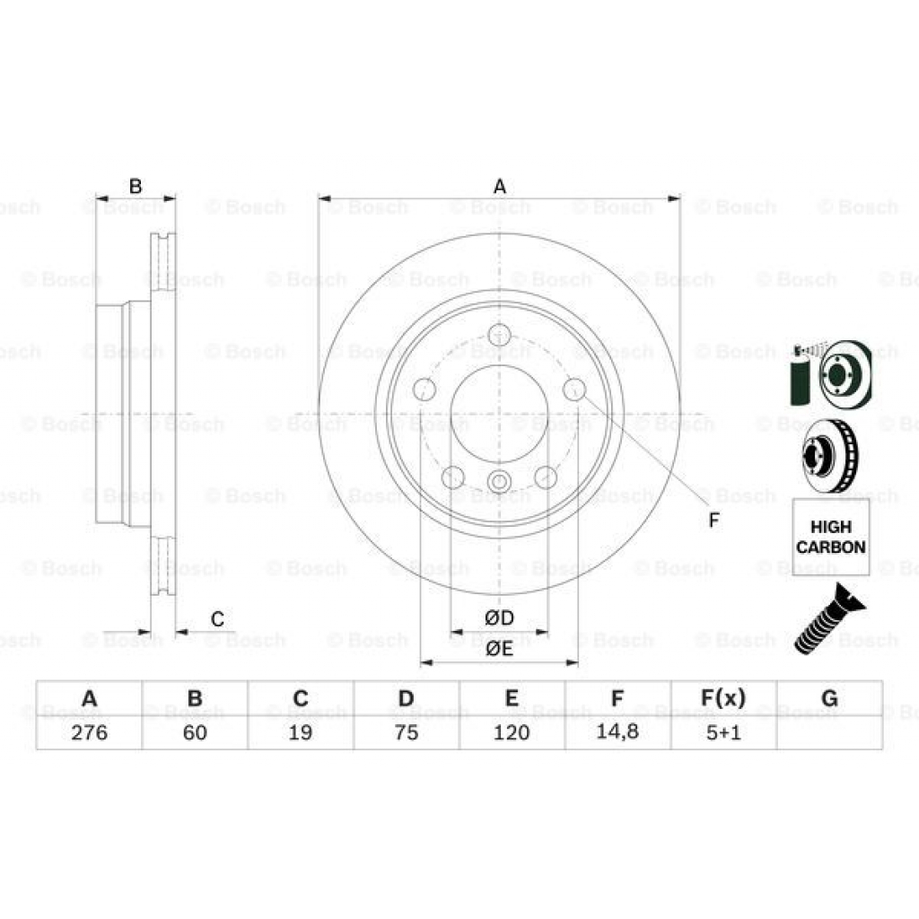 Гальмівний диск Bosch 0 986 478 642 - зображення 5