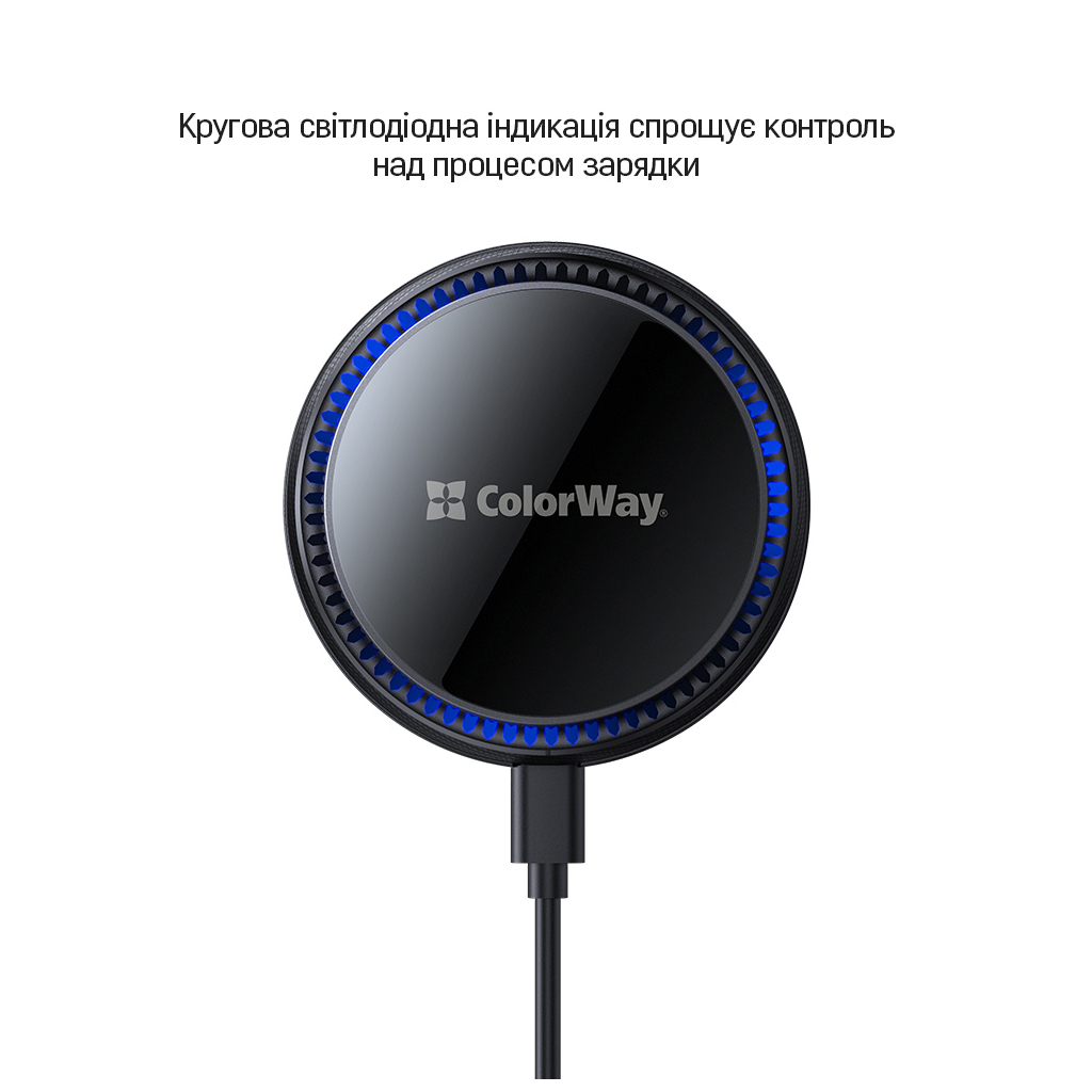 Універсальний автотримач ColorWay MagSafe 360° Air Vent 15W Black (CW-CHMW041Q-BK) - изображение 10