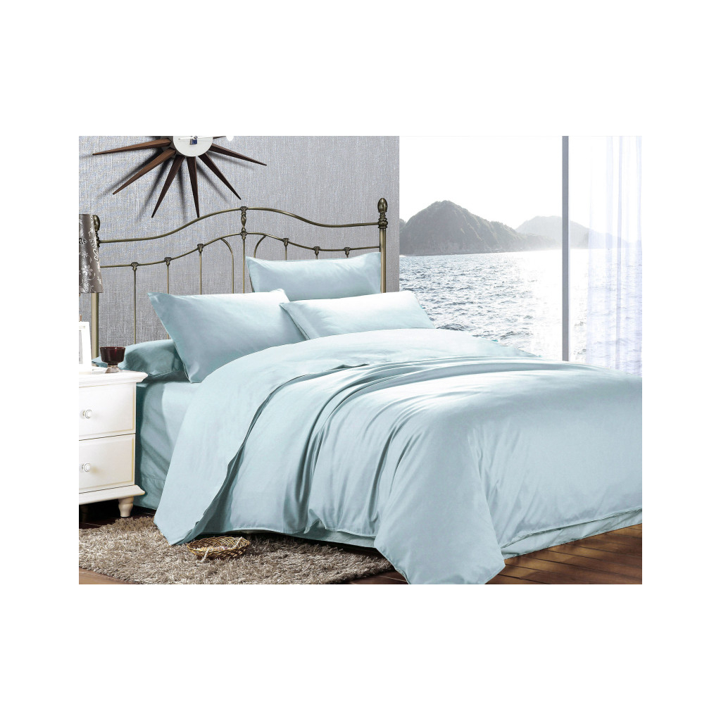 Постільна білизна Home Line Сатин Люкс (світло-блакитний) сімейний (182972) - зображення 1