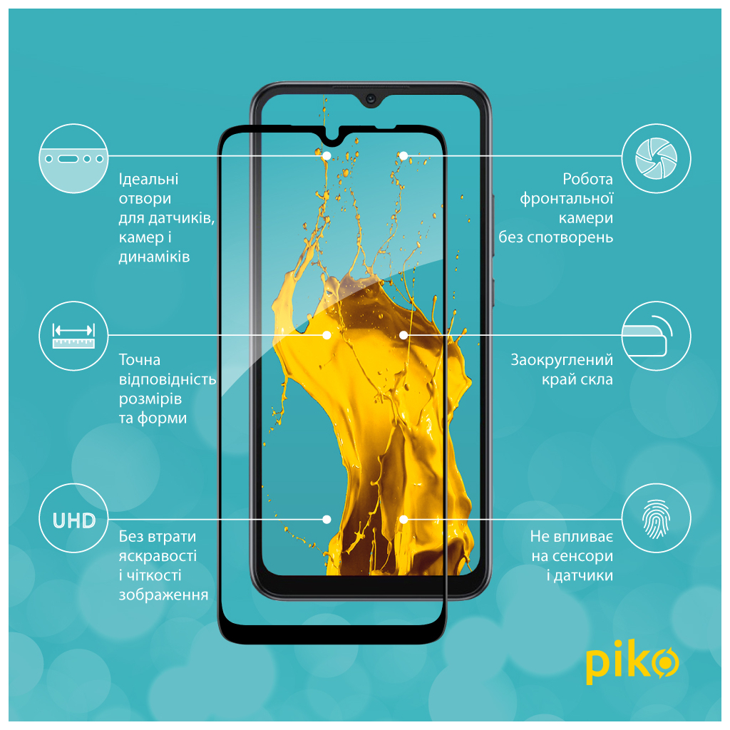 Скло захисне Piko Full Glue Xiaomi Redmi 10A (1283126537820) - зображення 3