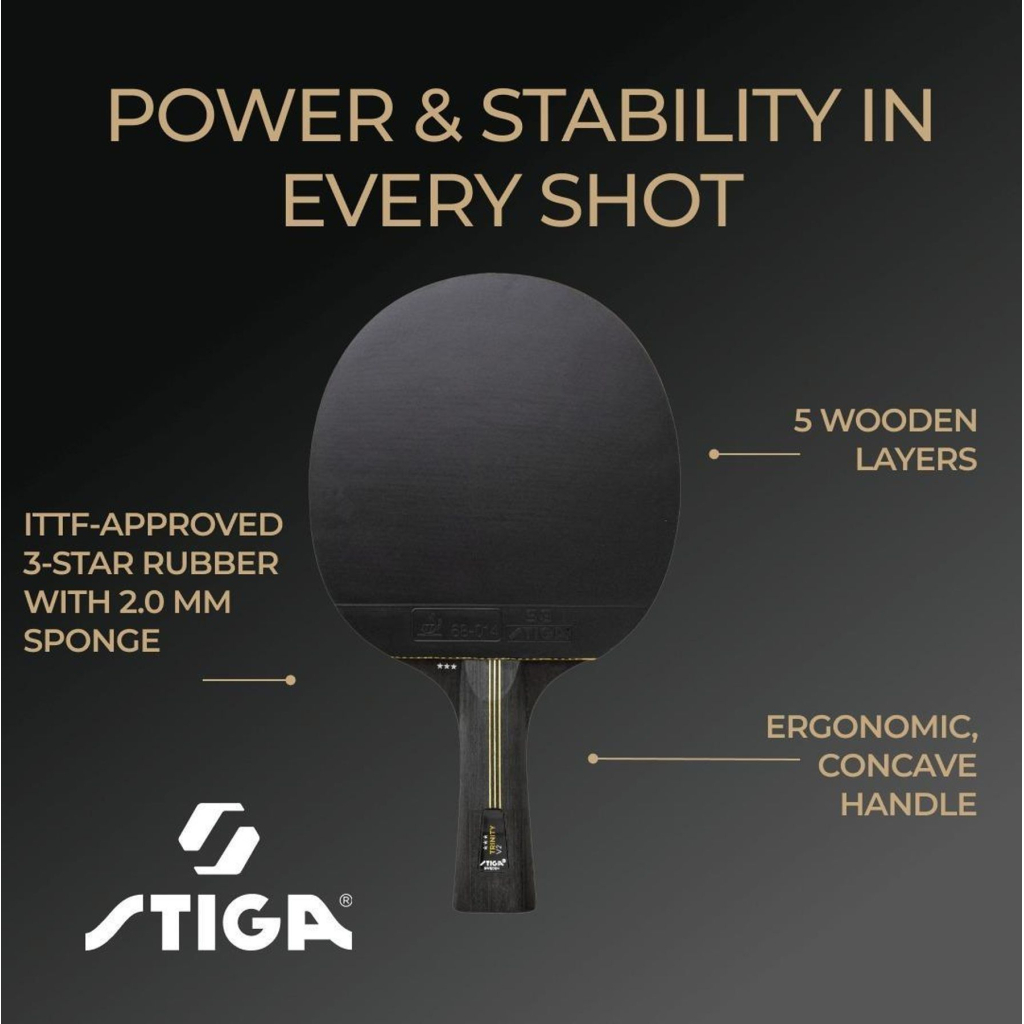 Ракетка для настільного тенісу Stiga Ракетка для настільного тенісу Stiga Trinity 3 Star ver.2 FL (1213-1208-3 (931706) - изображение 9
