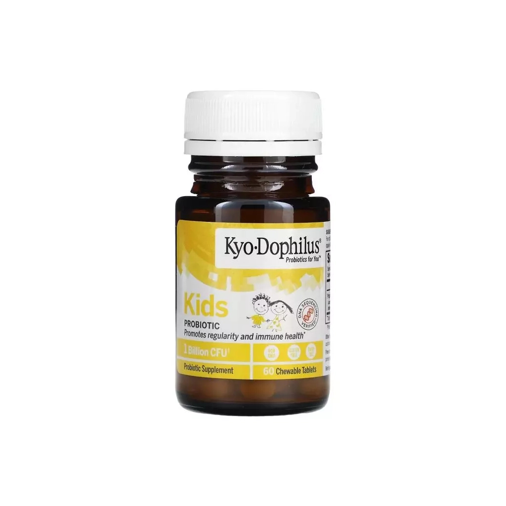 Пробіотики Kyolic для дітей, смак ванілі, Kids Probiotic, 60 жувальних капсул (WAK-60132) - изображение 3