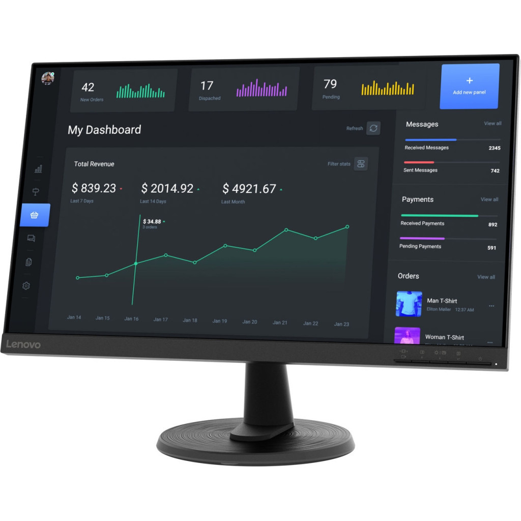 Монітор Lenovo D24-40 (67A2KAC6UA) - зображення 3