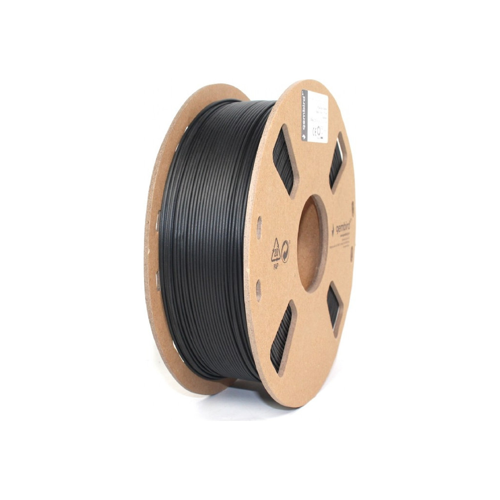 Пластик для 3D-принтера Gembird PLA+, 1.75 мм, 1 kg, Black (3DP-PLA+1.75-02-BK) - зображення 1