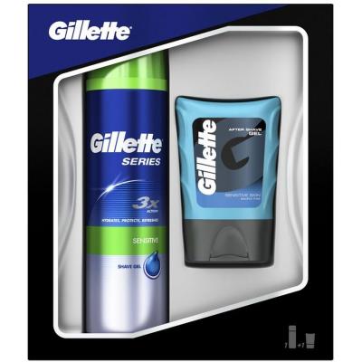 Набір для гоління Gillette для бритья Sensitive 200 мл + после бритья Sensitive 75 мл (7702018442980) - зображення 2