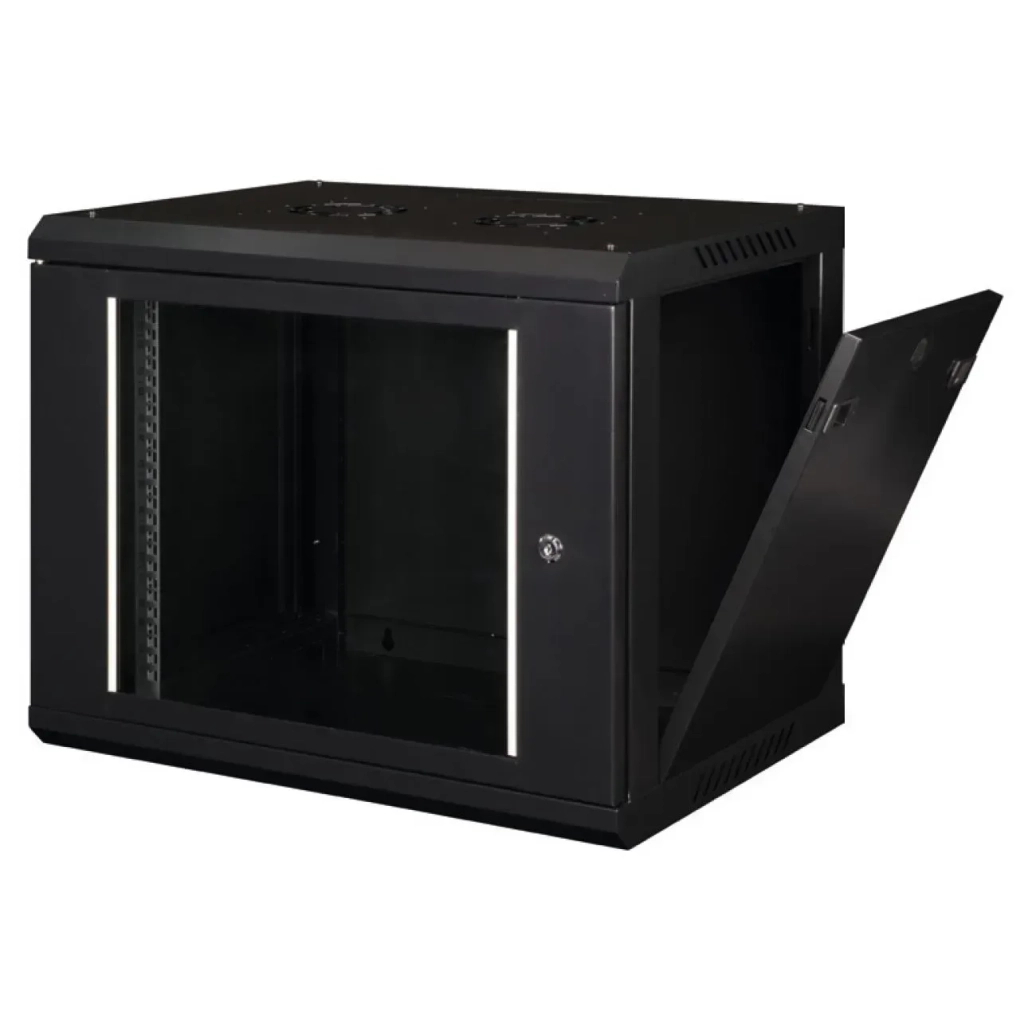 Шафа настінна Hypernet 9U 19" 600x600 ProLine (PL-WMNC66-9U-BLACK) - изображение 2