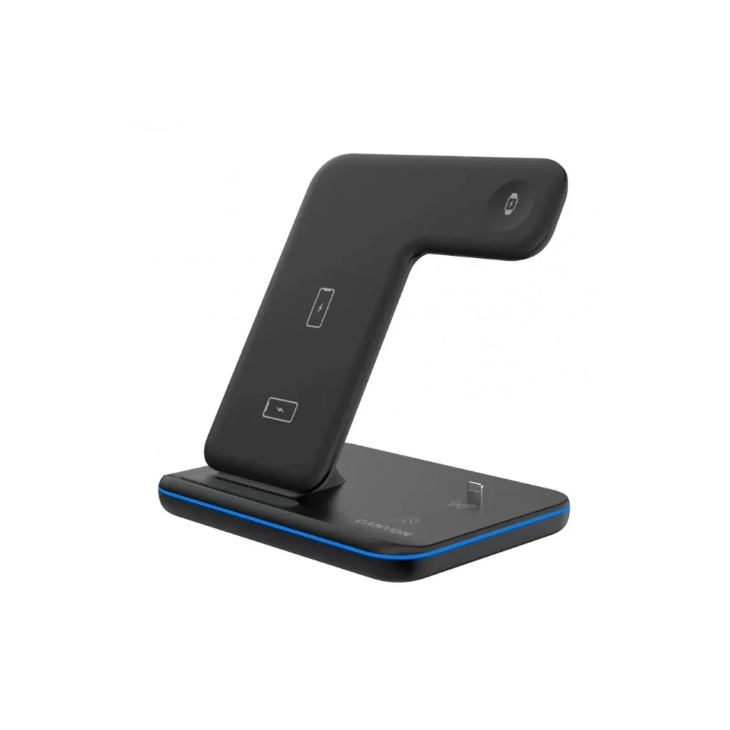 Зарядний пристрій Canyon WS-302 3in1 Wireless (CNS-WCS302B) - зображення 2