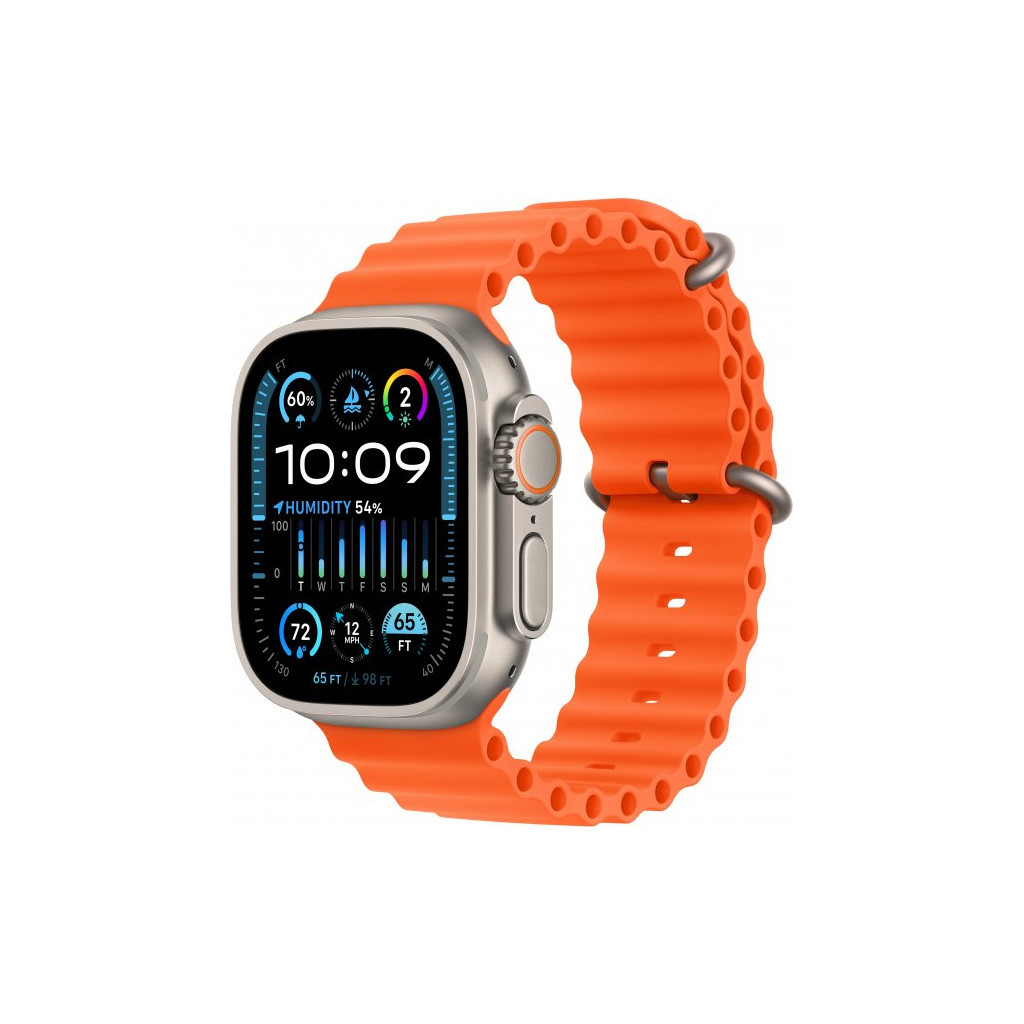 Смарт-годинник Apple Watch Ultra 2 GPS + Cellular, 49mm Titanium Case with Orange Ocean Band (MREH3UL/A) - зображення 1
