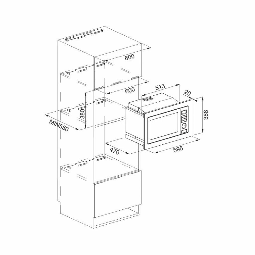 Мікрохвильова піч Franke Smart FMW 250 CR2 G BK (131.0391.304) - зображення 2