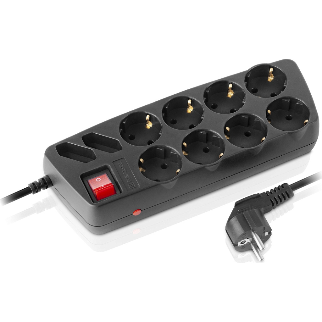 Мережевий фільтр живлення REAL-EL REAL-EL RS-10 Protect, 1.8m, black (EL122300038) - зображення 5