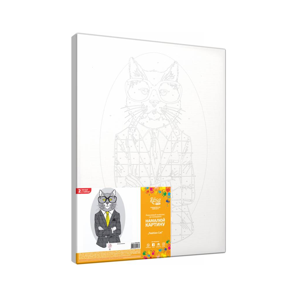 Картина по номерам Rosa Start Fashion Cat 35х45 см (N00013266) (4823098514275) - зображення 2