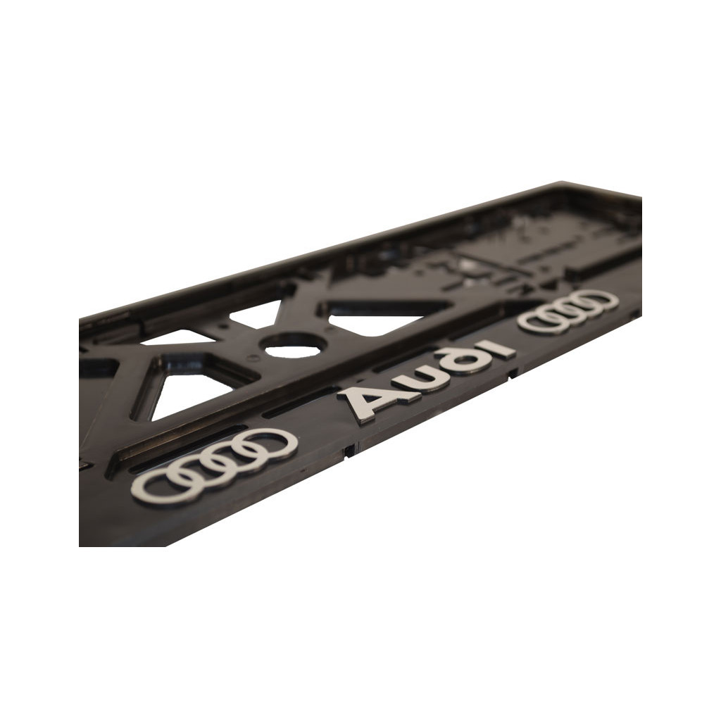 Рамка номерного знака CarLife з пластик об'ємними літерами AUDI (2шт) (24-001) - изображение 2
