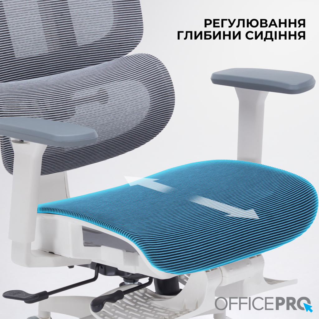 Офісне крісло OfficePro Skyline OC750-W-DG-DG (OC750-W-DG-DG) - зображення 10