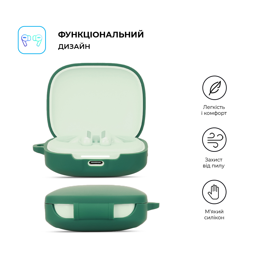 Чохол для навушників Armorstandart Hang Case для Xiaomi Redmi Buds 6 Green (ARM83392) - зображення 2