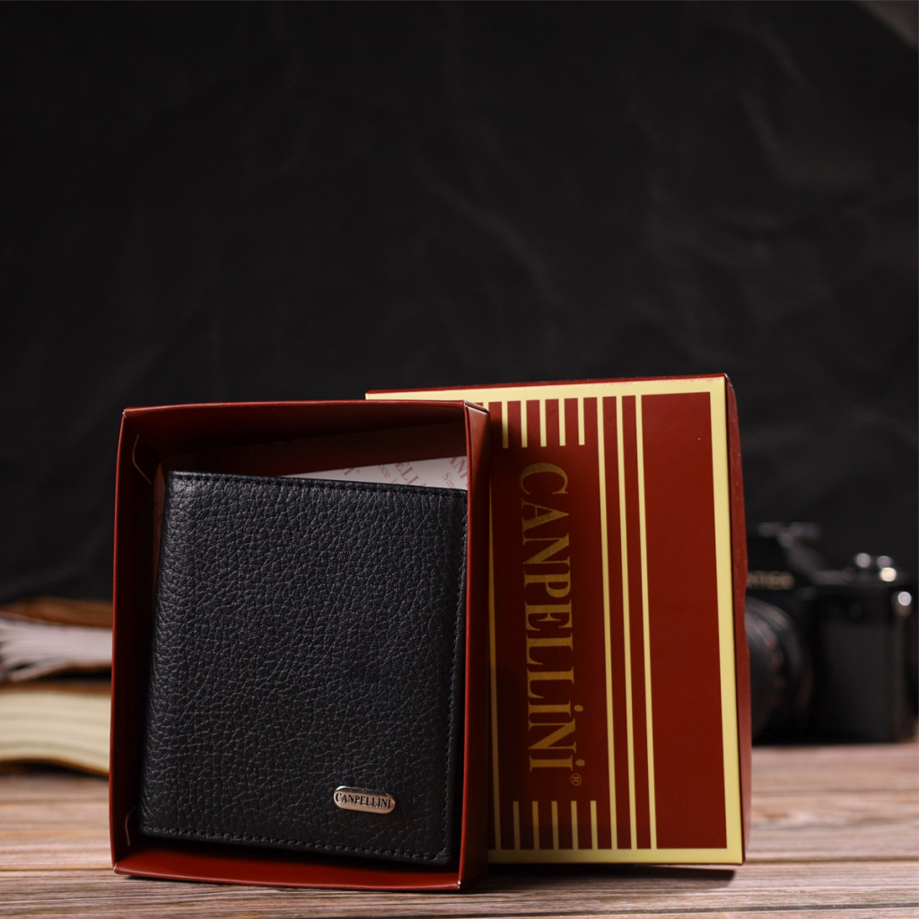 Портмоне Canpellini З натуральної шкіри Чорне (21742) - зображення 9