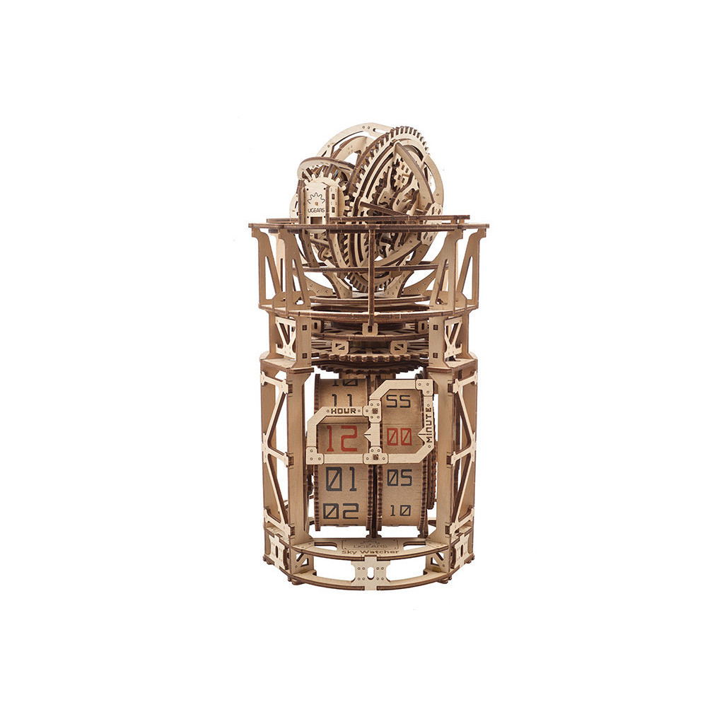 Конструктор Ugears Астроном. Настільний годинник із турбійоном (70162) - зображення 2