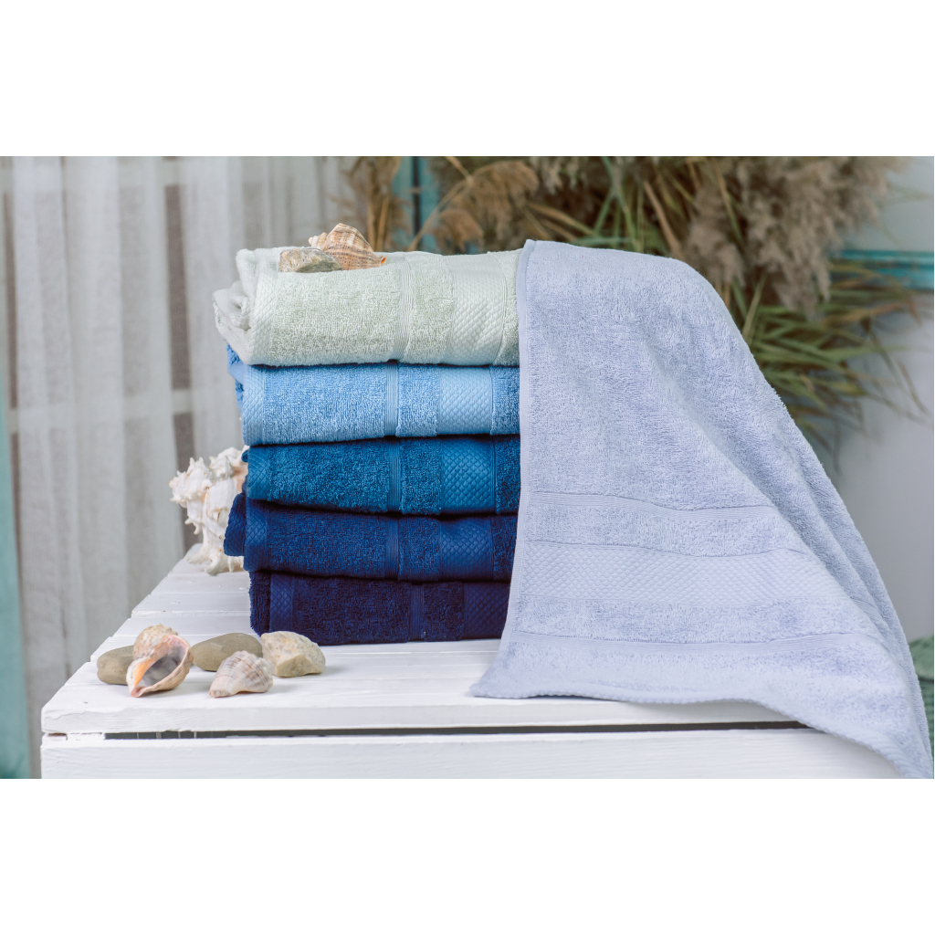 Рушник MirSon набір банних №5087 Elite SoftNes Azure 70х140 6 шт (2200003181142) - зображення 3