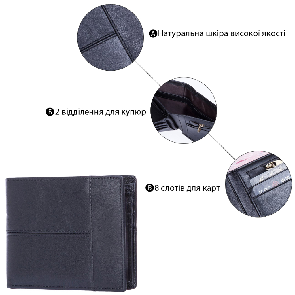 Гаманець Vintage Чорний (20040) - зображення 5