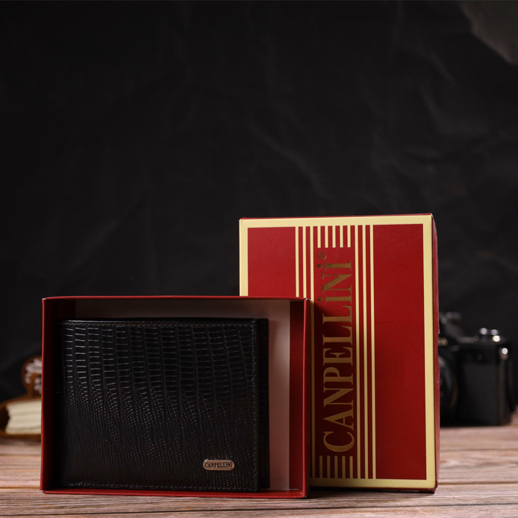 Портмоне Canpellini З натуральної шкіри Чорне (21868) - зображення 10
