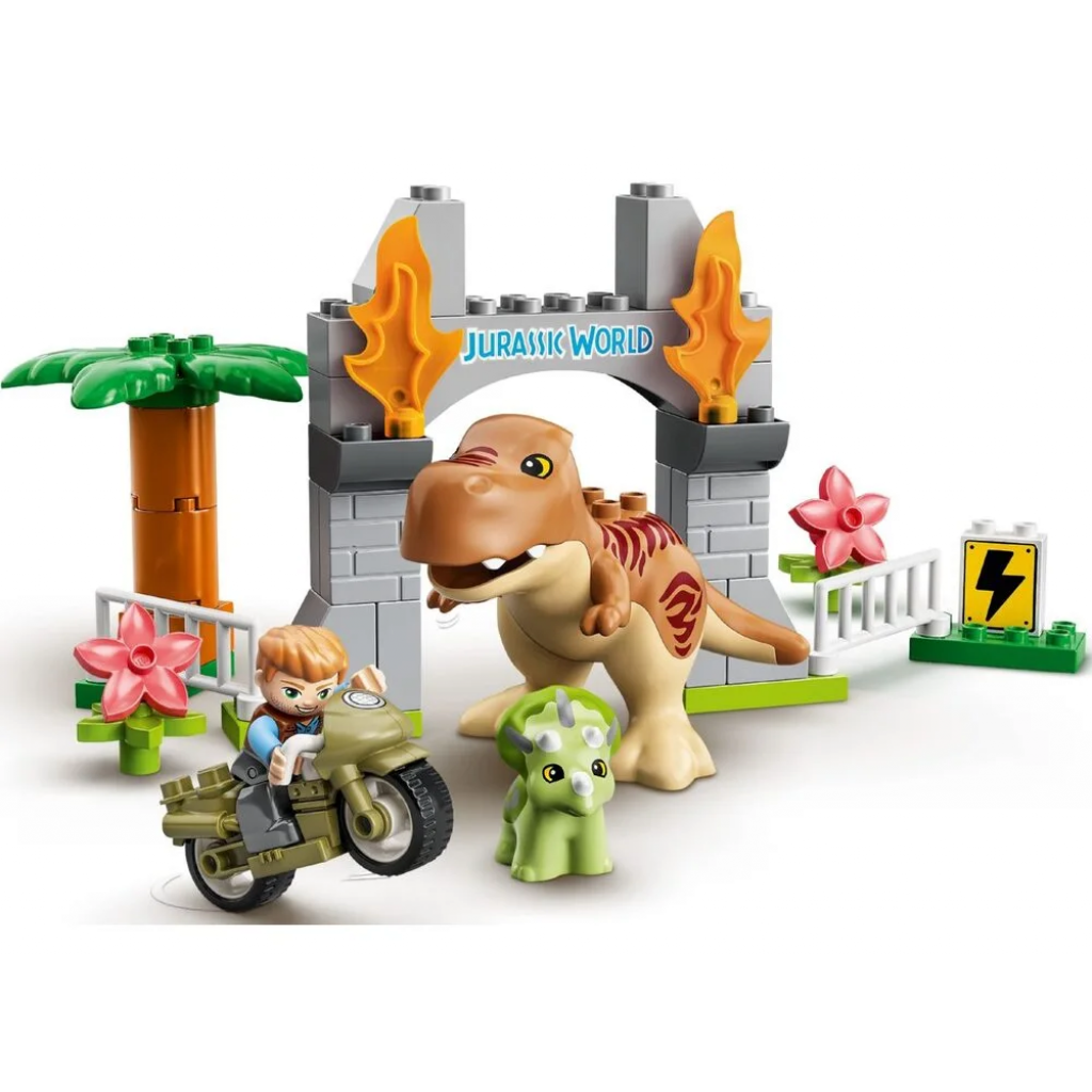 Конструктор LEGO Duplo Jurassic World Втеча динозаврів: тиранозавр і трицерат (10939) - зображення 6