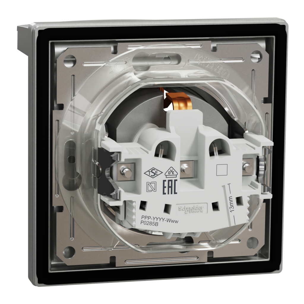 Розетка Schneider Electric ASFORA з кришкою IP44, алюміній (EPH3100361) - изображение 7