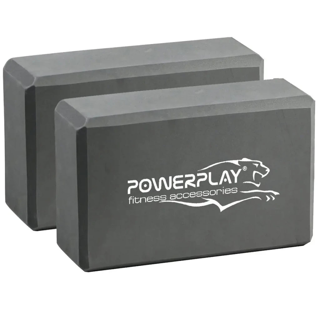 Блок для йоги PowerPlay Yoga Brick EVA 2 шт Сірі (PP_4006_Grey_2in) - зображення 1