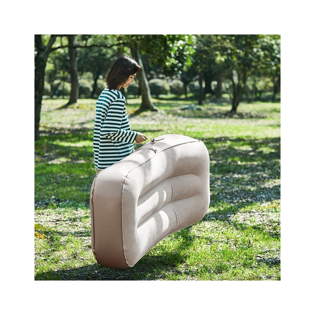 Матрац надувний Naturehike CNH22DZ027 з підголовником та помпою 180 х 76 см бежевий (6975641885450) - зображення 5