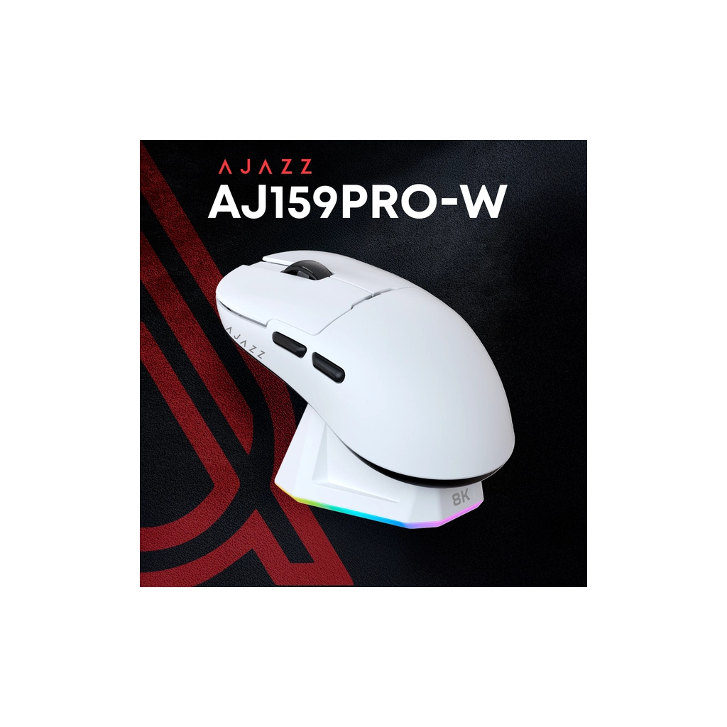 Мишка Ajazz AJ159PRO Wireless/Bluetooth/USB Charging Dock White (AJ159-PRO-W) - зображення 4