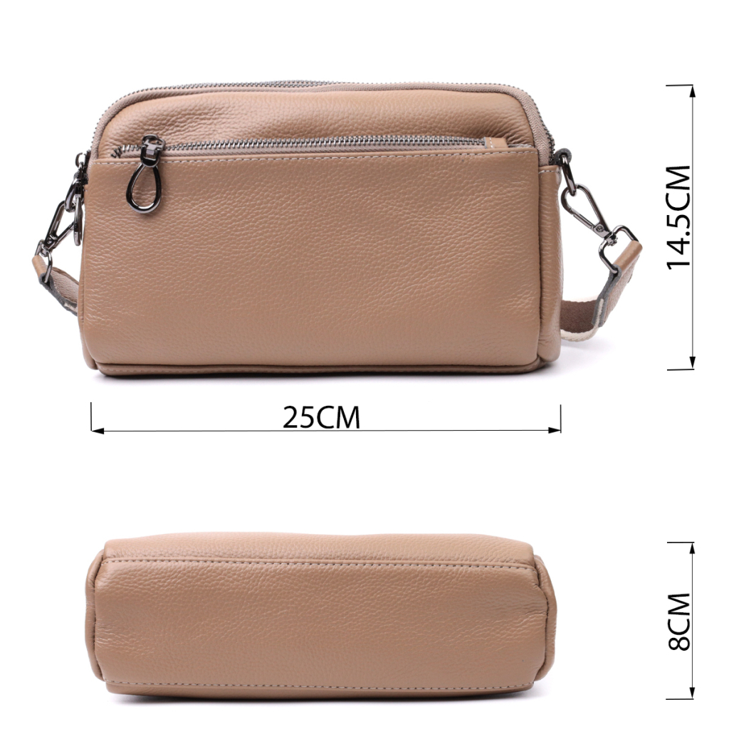 Сумка Vintage Жіноча з натуральної шкіри Бежева (22599) - зображення 3