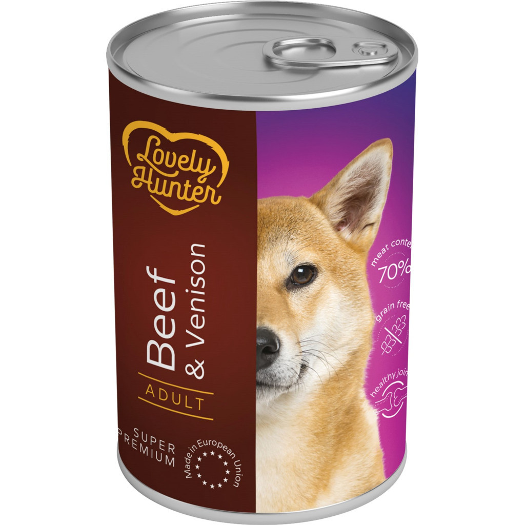 Консерви для собак Lovely Hunter Adult Beef and Venison 800 г (LHU45621) - зображення 1