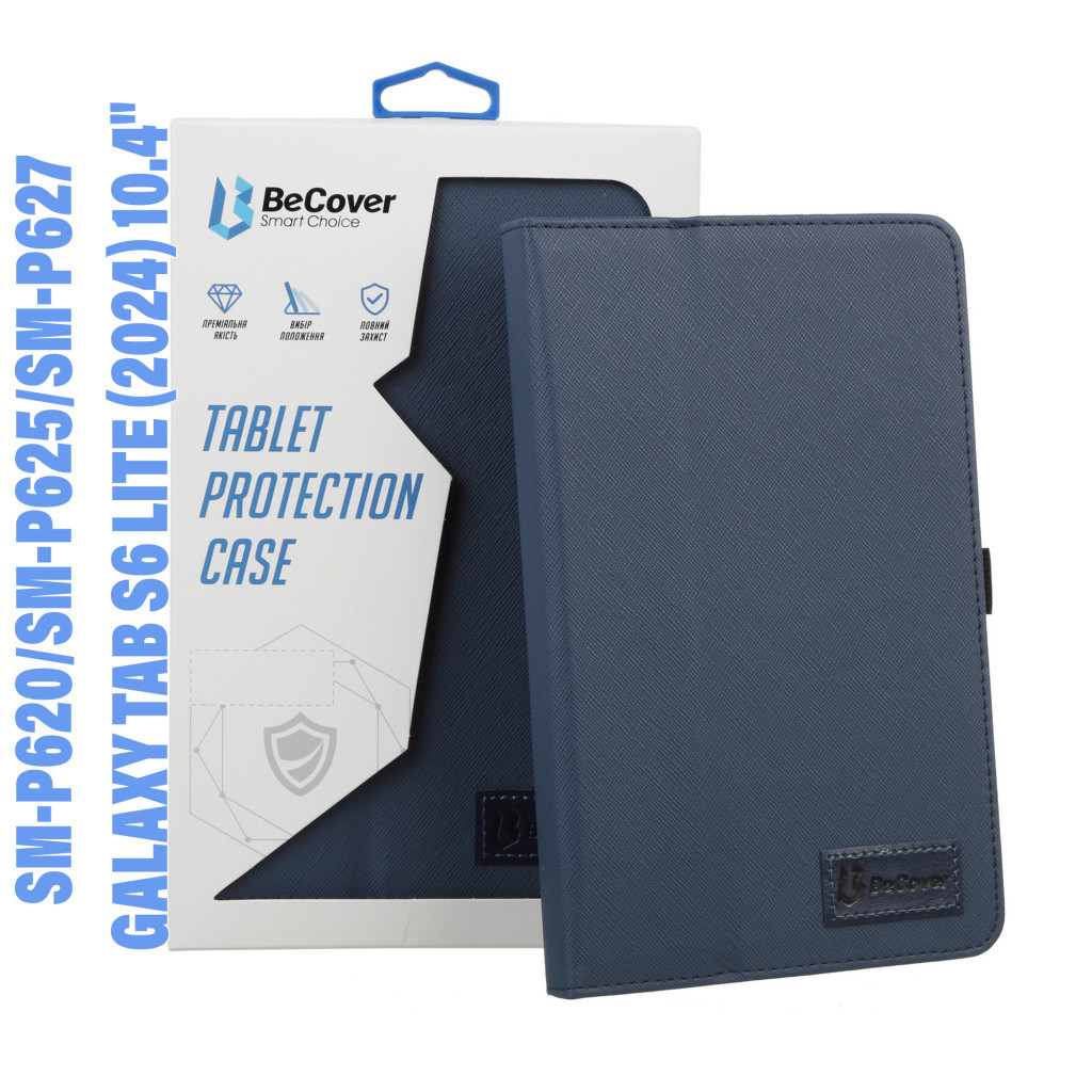 Чохол до планшета BeCover Slimbook Samsung Tab S6 Lite (2024) 10.4" P620/P625/P627 Deep Blue (710811) - зображення 1
