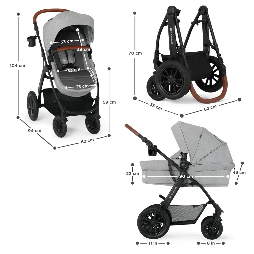 Коляска Kinderkraft 3 в 1 Xmoov Dark Gray (KSXMOV00DGR3000) (5902533920907) - зображення 11