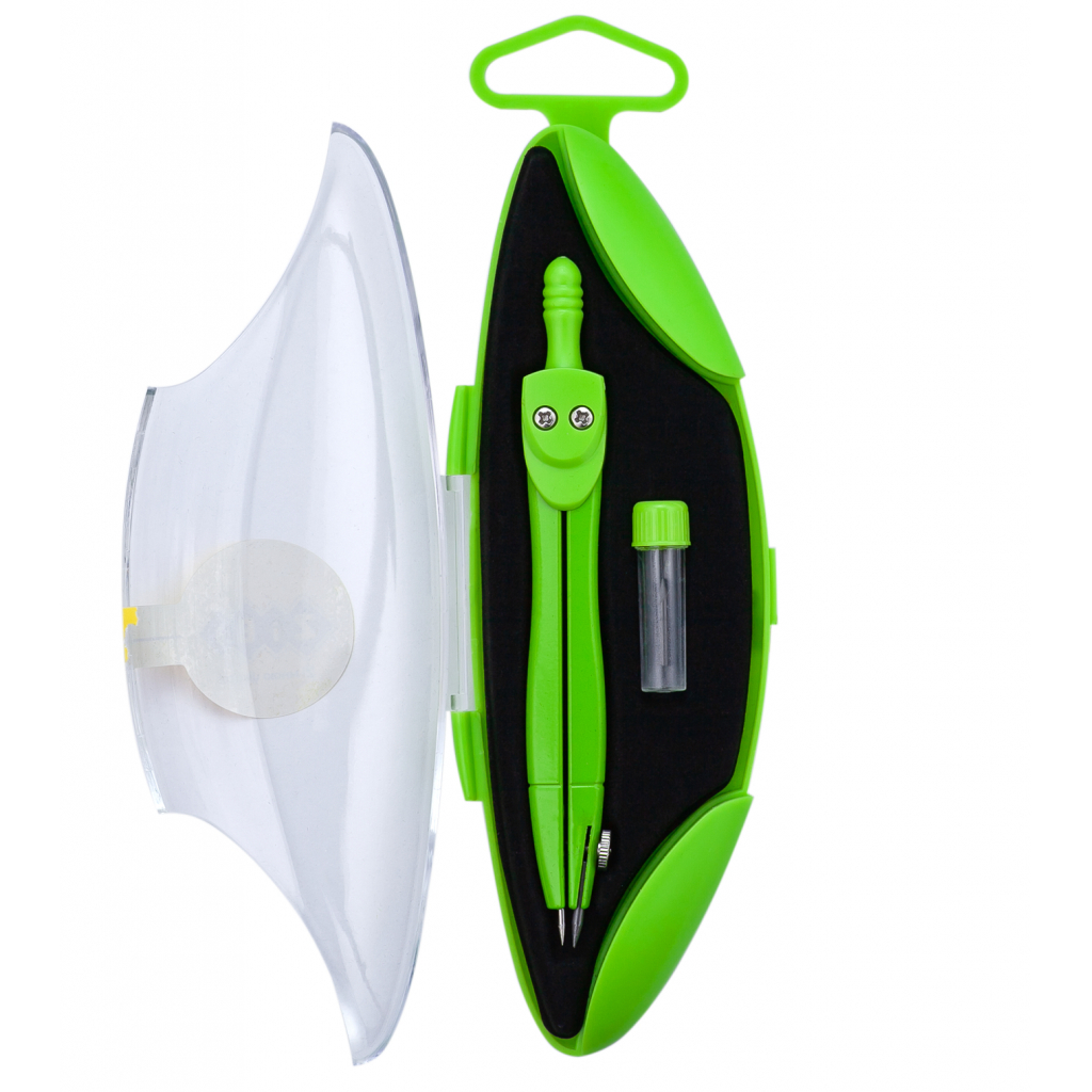 Циркуль ZiBi NEON START, у тв. футляр, зап.грифель, салатовий, KIDS Line (ZB.5323NS-15) - изображение 2