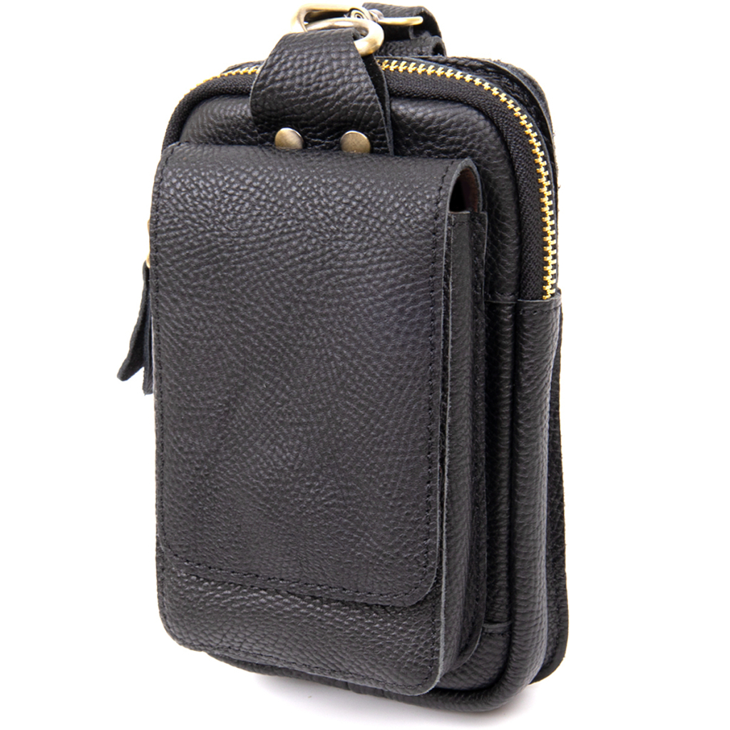 Сумка Vintage Унісекс на пояс на одне відділення Чорна (20418) - зображення 1