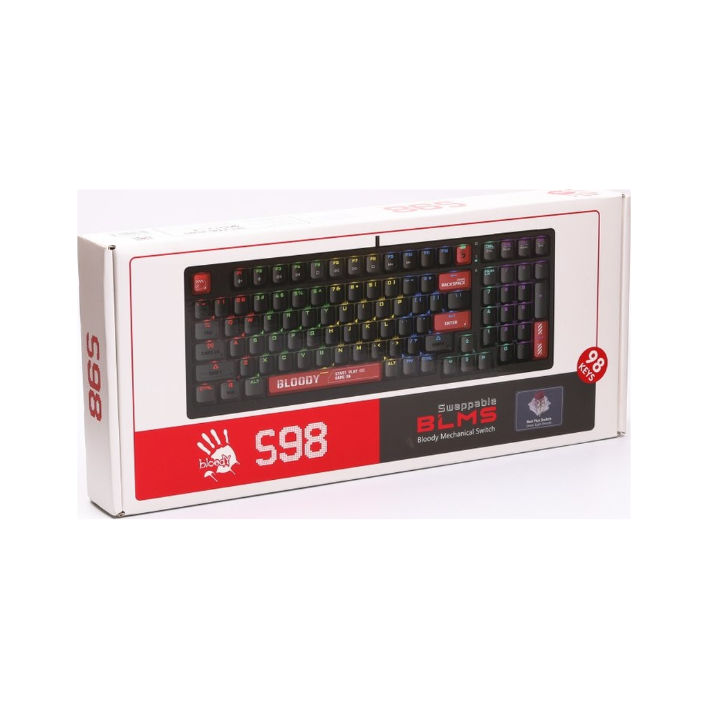 Клавіатура A4Tech Bloody S98 RGB BLMS Red USB Bloody Red (4711421991674) - зображення 10