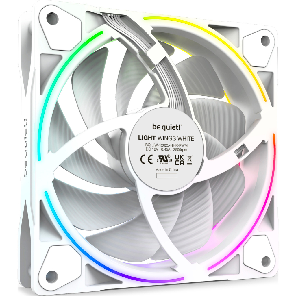 Кулер до корпусу Be quiet! Light Wings White 120mm PWM high-speed (BL101) - зображення 3