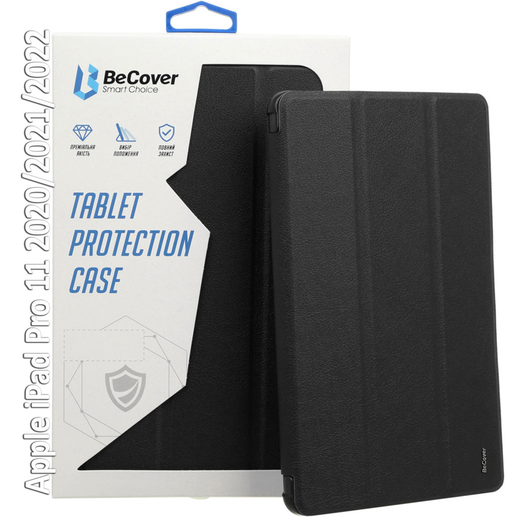 Чохол до планшета BeCover Tri Fold Hard Apple iPad Pro 11 2020/2021/2022 Black (709666) (709666) - зображення 1