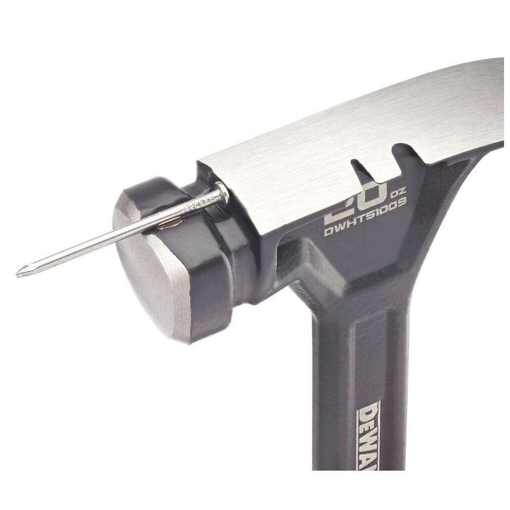 Молоток DeWALT CURVE-CLAW, суцільнометалевий, 567 г, з гвоздодером. (DWHT51009-0) - изображение 4