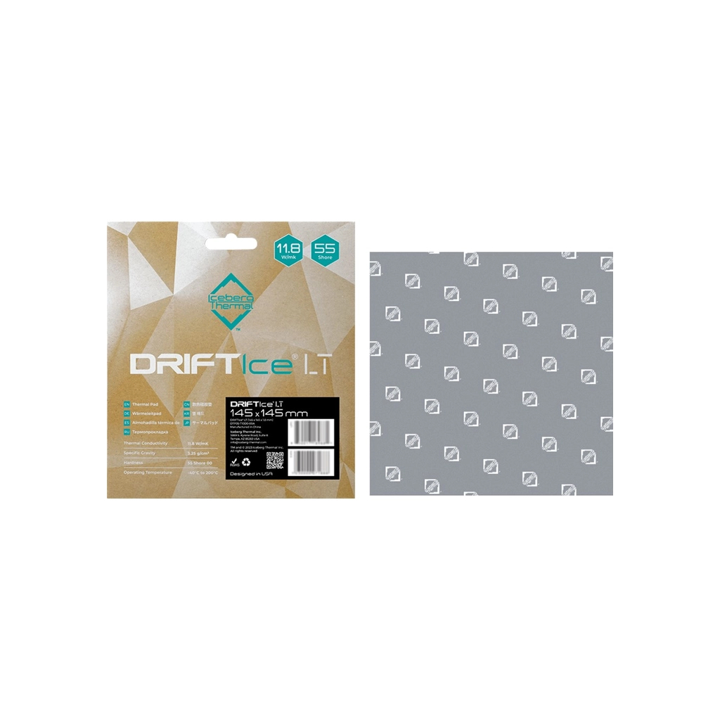 Термопрокладка Iceberg Thermal DRIFTIce LT Thermal Pad 145mmx145mm 1.0mm (DTP05-T10D0-00A) - зображення 4