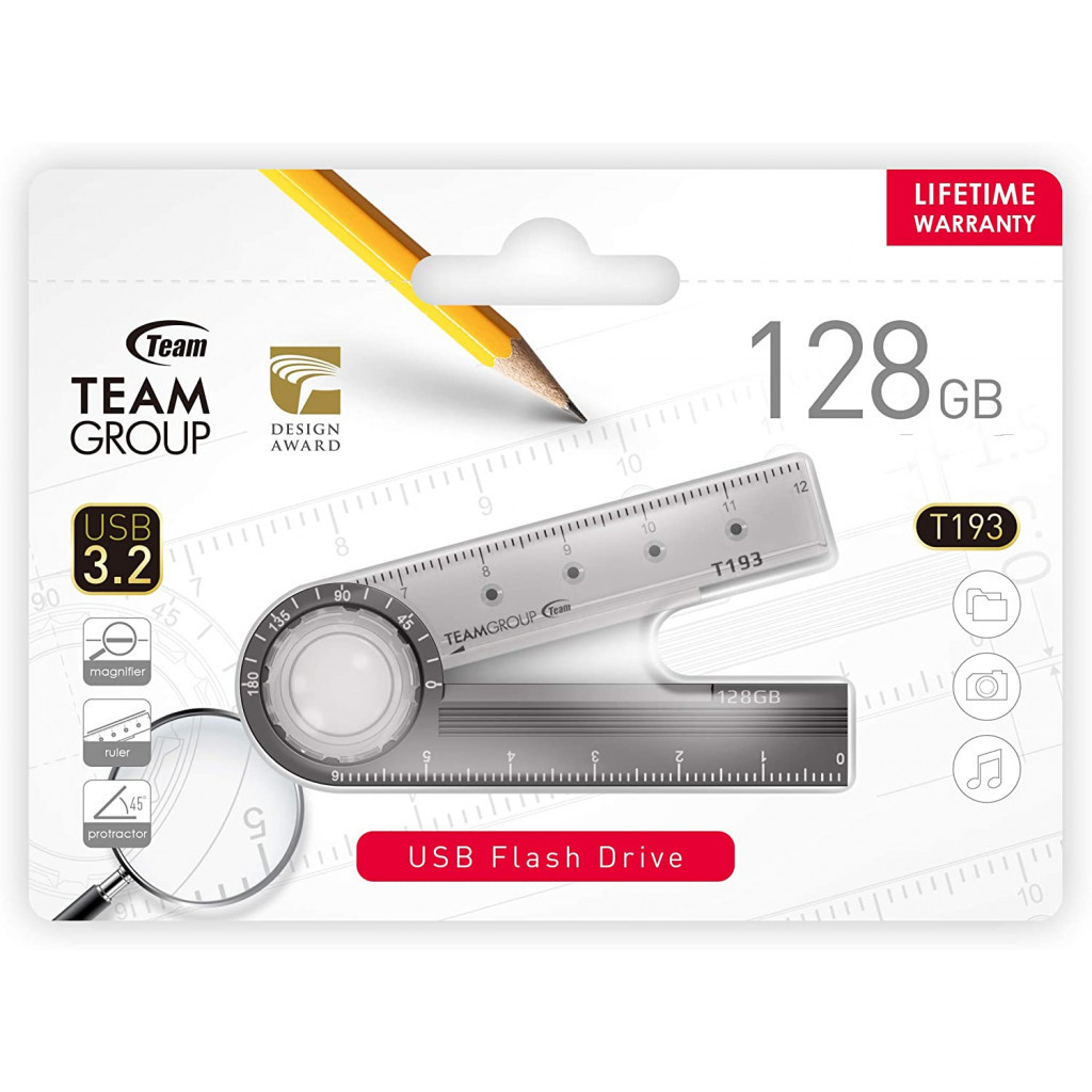 USB флеш накопичувач Team 128GB T193 Nickel Black USB 3.2 (TT193128GF01) - зображення 5