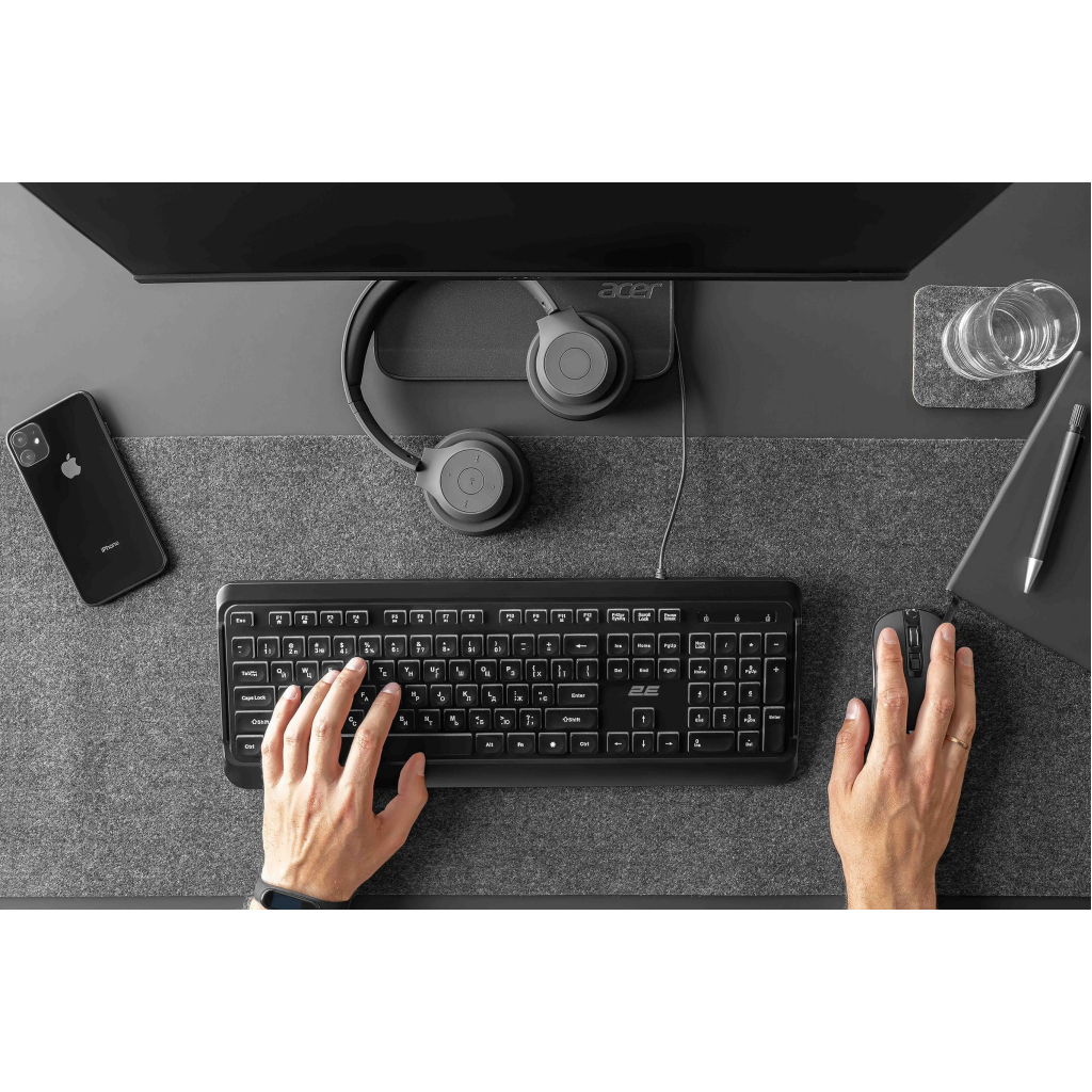 Клавіатура 2E 2E KS120 USB-A Black (2E-KS120UB_UA) - зображення 7