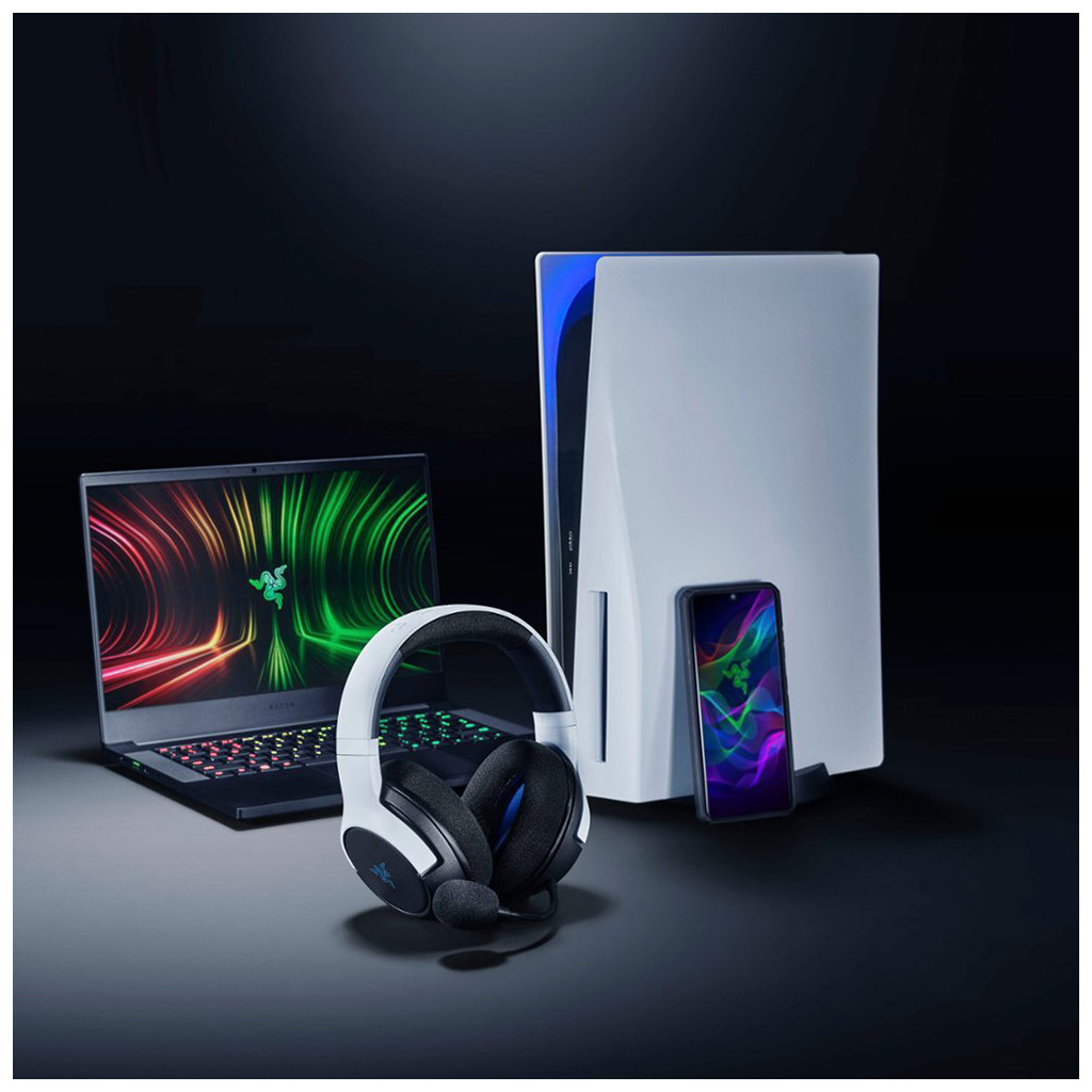 Навушники Razer Kaira Hyperspeed for PS5 Bluetooth White/Black (RZ04-03980200-R3G1) - зображення 9