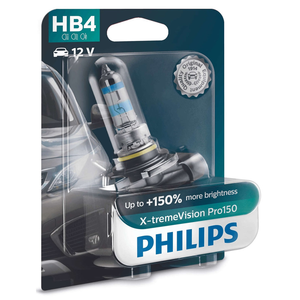Автолампа Philips HB4 X-treme VISION PRO +150%, 3700K, 1шт/блістер (9006XVPB1) - зображення 1
