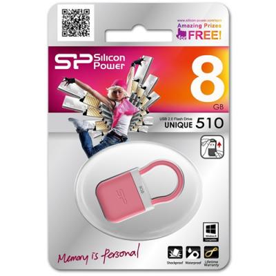 USB флеш накопичувач Silicon Power 8Gb Unique 510 pink (SP008GBUF2510V1P) - зображення 4