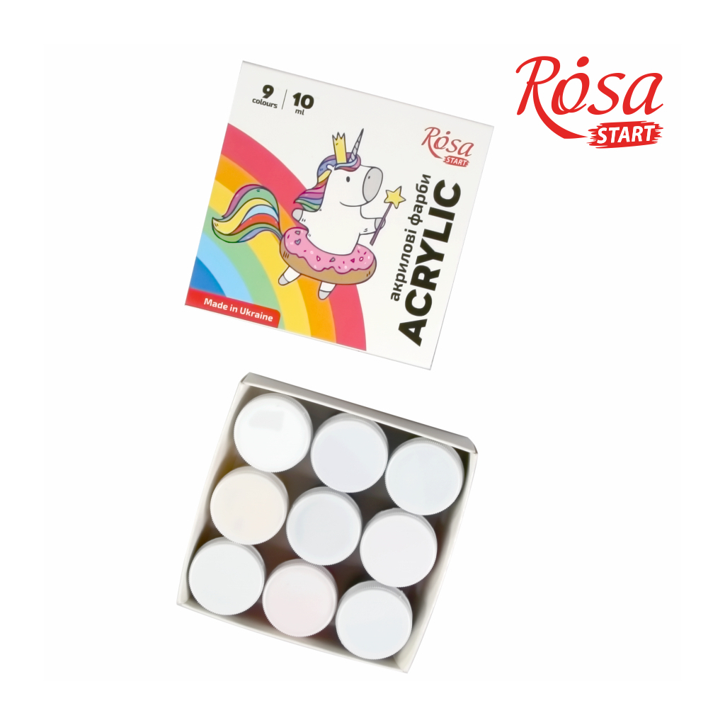 Акрилові фарби Rosa START Unicorn 9 x10 мл (4823098531012) - зображення 3