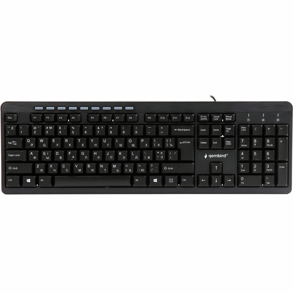 Клавіатура Gembird KB-UM-106-UA USB Black (KB-UM-106-UA) - зображення 1