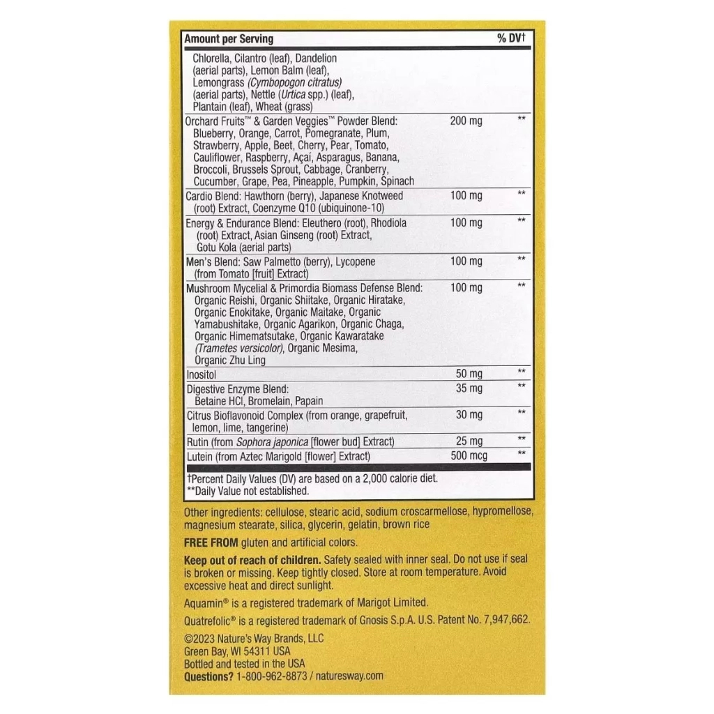 Мультивітамін Nature's Way Мультивітаміни для чоловіків Alive! Max3 Potency, Men's Multivitamin, 90 та (NWY-15542) - зображення 4